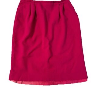 JONES NEW YORK Vintage Women’s 100% Wool Pink Pencil Skirt Size 12 USA Made